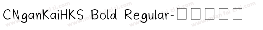 CNganKaiHKS Bold Regular字体转换